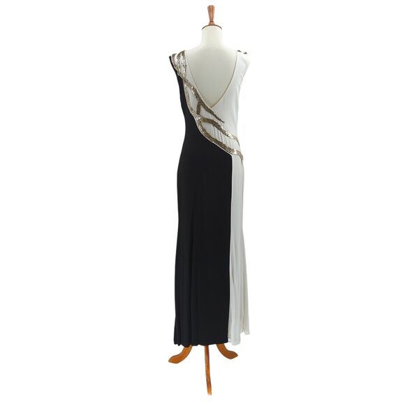 Oscar de la Renta Women 10 Spring 2013 Runway Gown Dress White Black FLAWS - Picture 16 of 16
